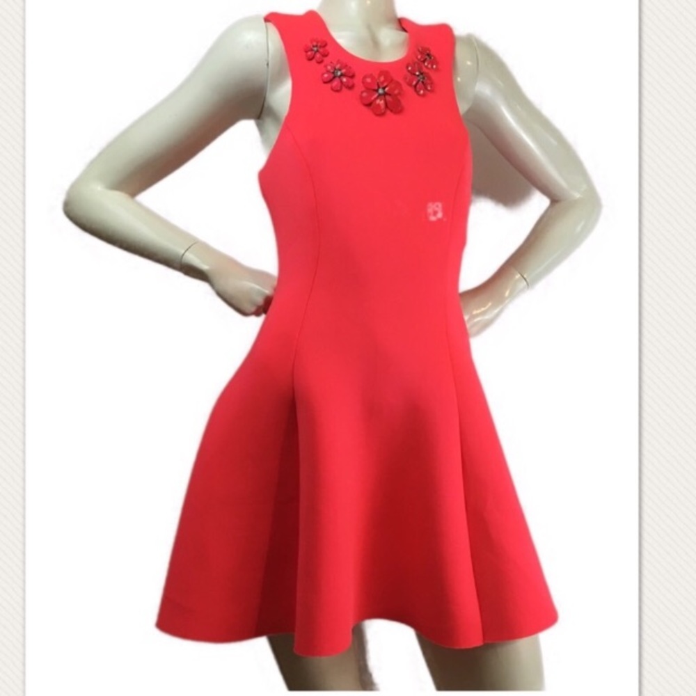 Neon orange dress